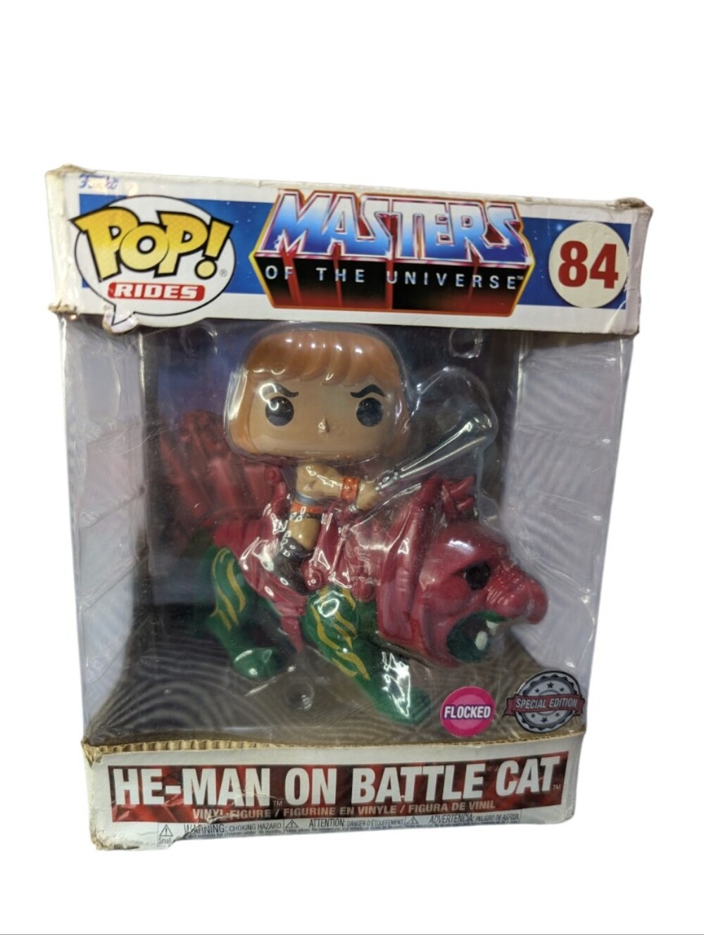 Funko Pop Ride #84 Masters of The Universe MOTU He-Man on Battle Cat Figure NIB